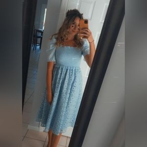 Rachel Parcell xs light blue lace dress